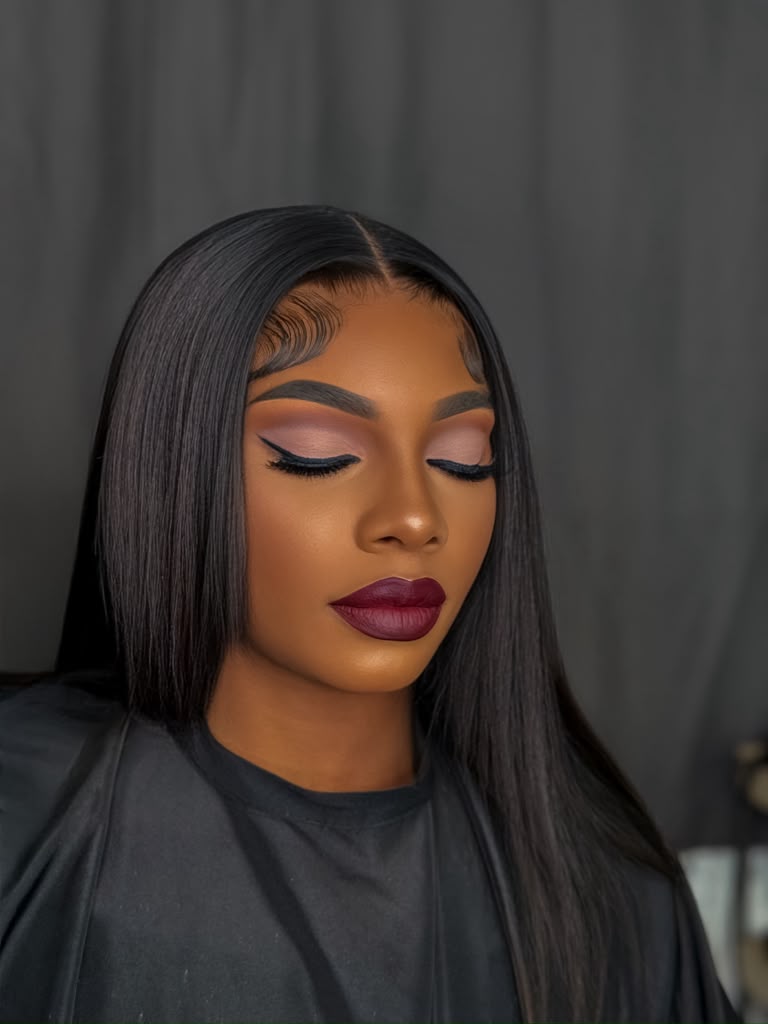 Sleek Install & Burgundy Glam