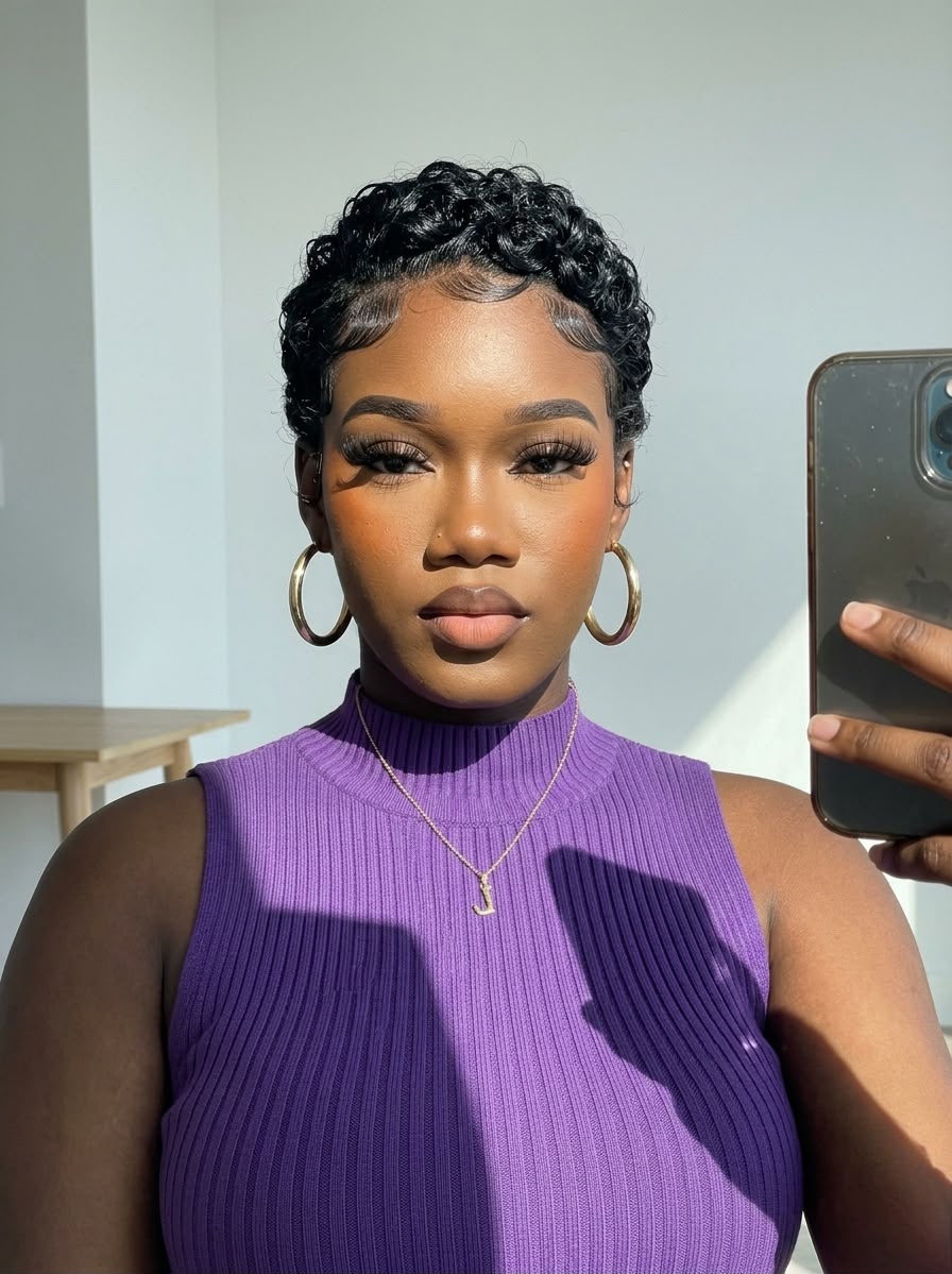 Pixie Cut & Soft Glam