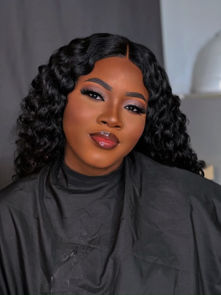 Curly Install & Glossy Soft Glam