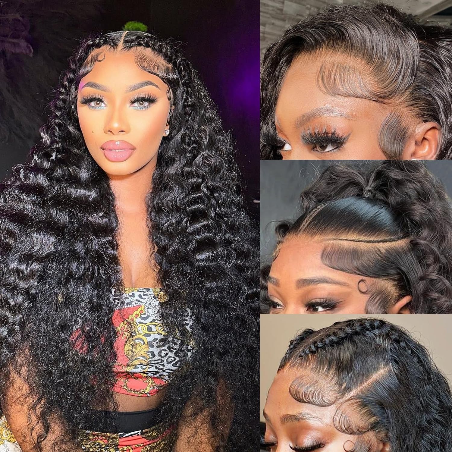 13x4 HD Lace Deep Wave Frontal Wig — 180% Density