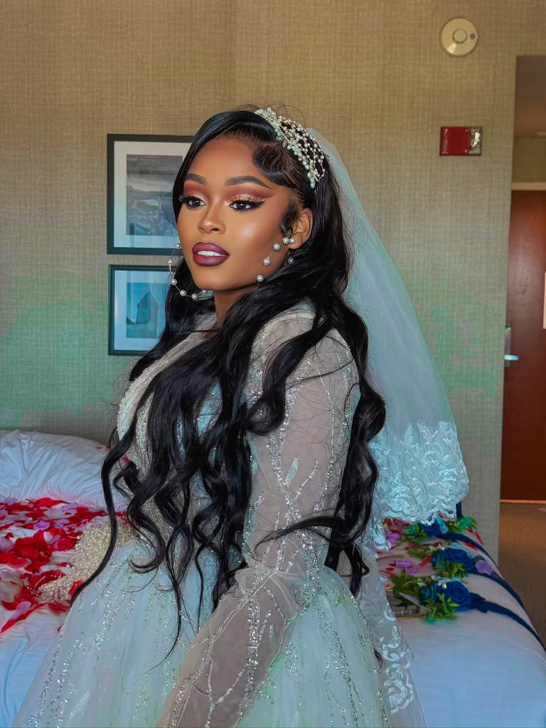Bridal Waves & Jeweled Glam