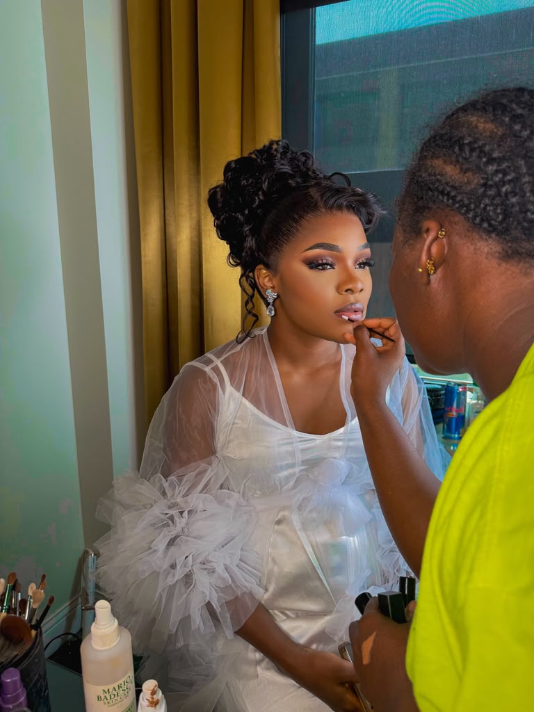 Bridal Beauty in Progress