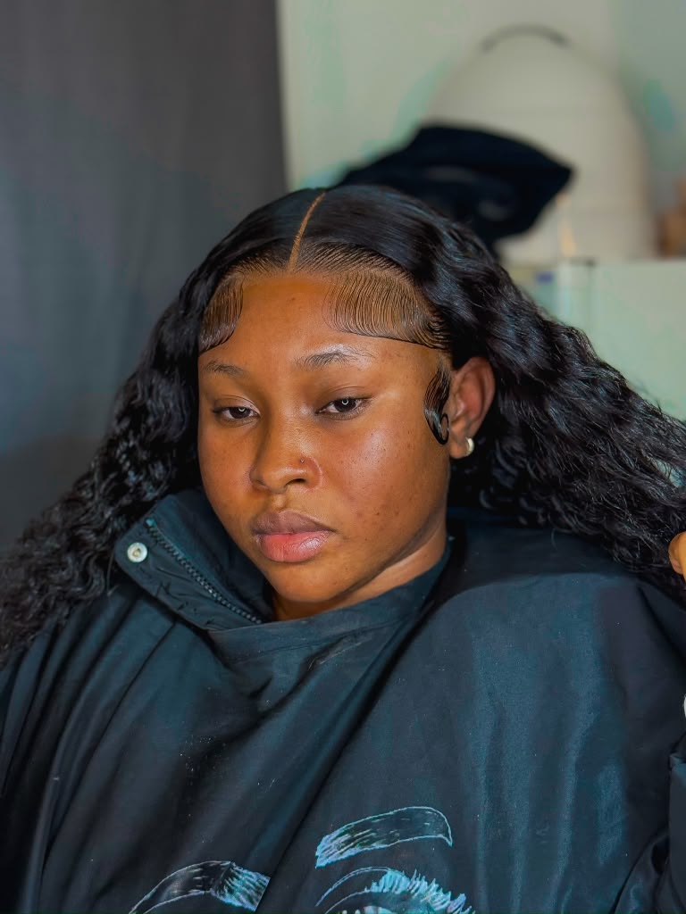 Center-Part Curly Wig Install