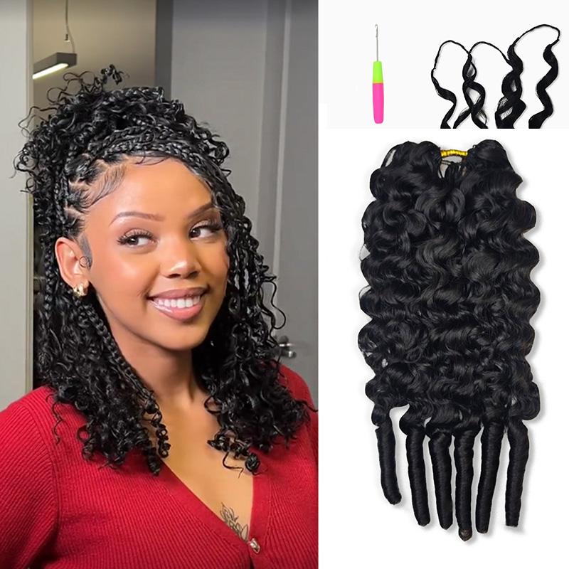 Burmese Curly Feather Crochet Human Hair