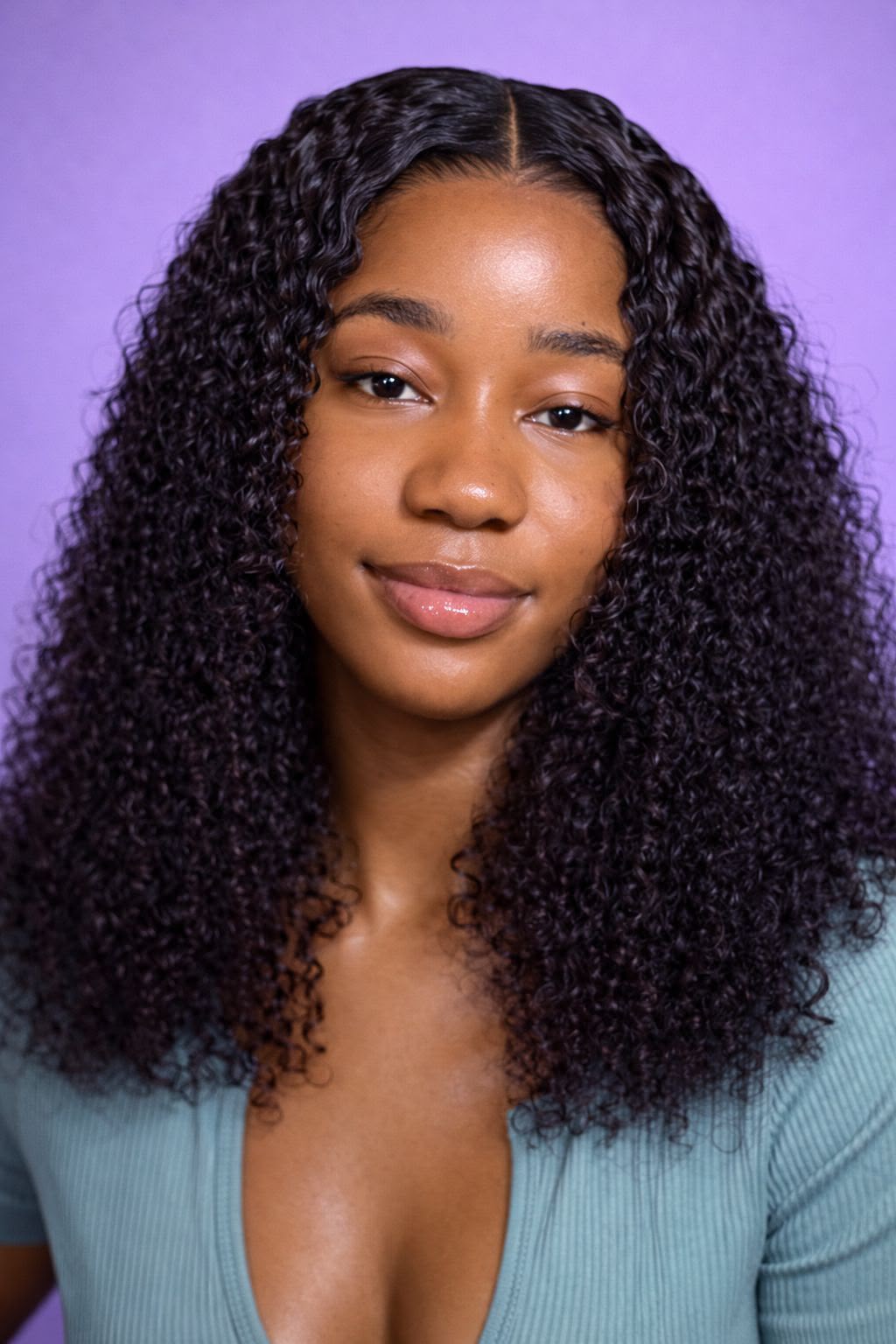 Center-Part Curly Wig Install
