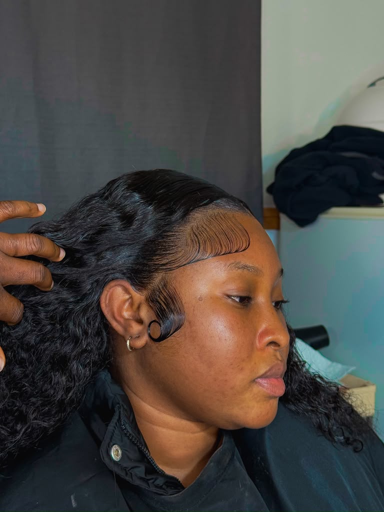 Curly Install with Sculpted Edges