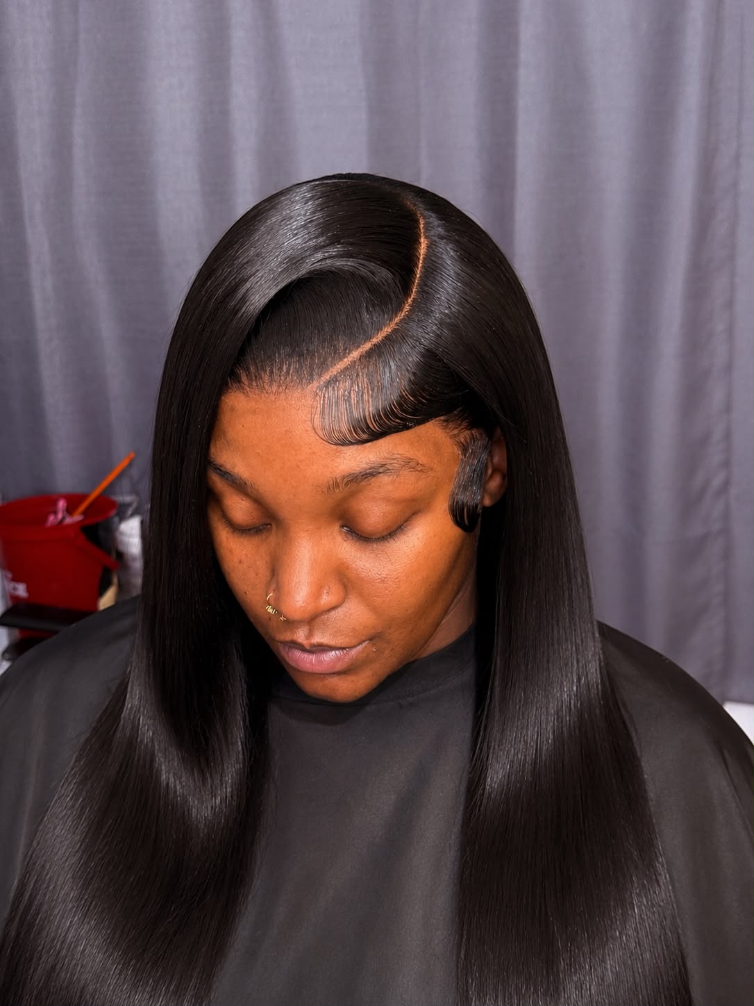 Sleek Side-Part Wig Install