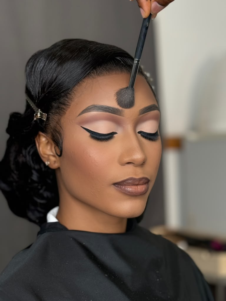 Classic Bridal Glam in Progress