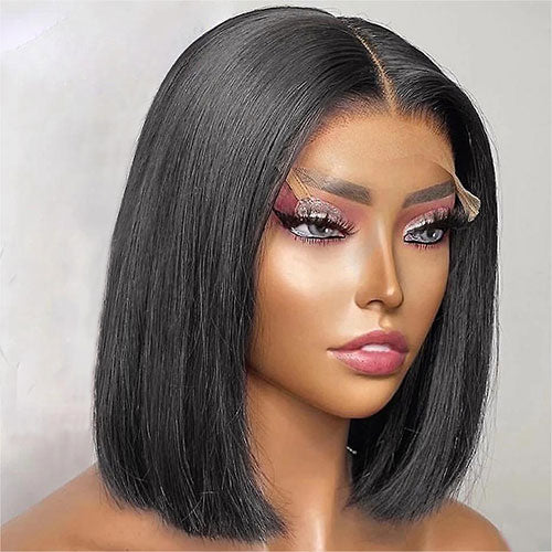 5x5 Straight Bob Transparent Lace Wig
